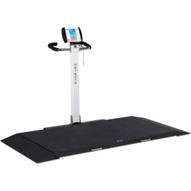 Digital Stretcher Scale, Portable, Folding Column, 1000 lb. Cap., 60"L x 32"W Platform