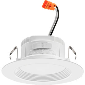 Contractor Select Juno RetroBasics 4" LED Baffle Downlight Trim Kit, 625 Lumens, Matte White