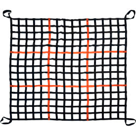 Military Grade Cargo Lifting Net, 4500 lb. Capacity, 6-1/4" Opening, 144"L x 144"W, Black