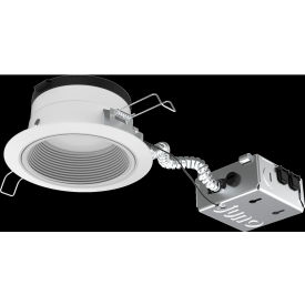 4" LED Round Baffle Downlight, 700/1000/1200 Lumens, White