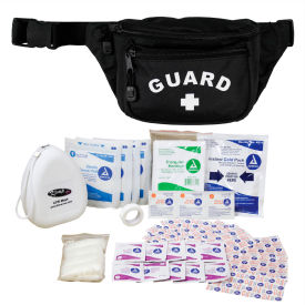 Hip Pack w/ Guard Logo & First Aid Supply Pack, Black, 49 Pieces
