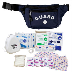 Hip Pack w/ Guard Logo & First Aid Supply Pack, Navy, 49 Pieces