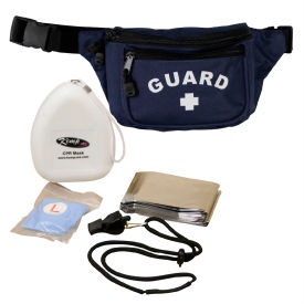 Hip Pack w/ Guard Logo & Essentials Supply Pack, Navy, 5 Pieces