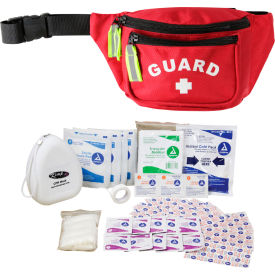 Premium Hip Pack with Guard Logo & First Aid Supply, Red