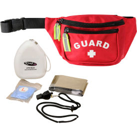 Premium Hip Pack w/ Lifeguard Essentials Supply, Red, 49 Pieces