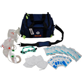 Maxi Trauma Bag with PPE Supply Pack, Navy