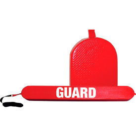 Mesh Rescue Tube w/ Guard Logo For Lifeguards, 50"L, Red