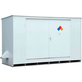 Hazmat Storage Building Locker, Non-Combustible, 84"W x 84"D x 108"H, White