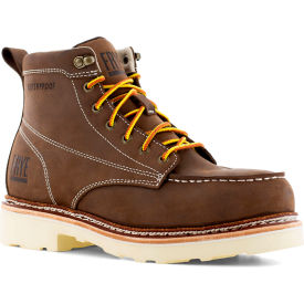 The Safety-Crafted Waterproof Work Boots, Steel Toe, Size 7M, 6"H, Dark Brown