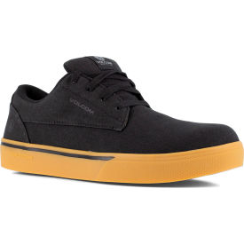 True Skate Inspired Work Shoes, Composite Toe, Size 8W, Black/Gum