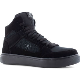 Evolve Skate Inspired High Top Work Shoes, Composite Toe, Size 4M, Triple Black