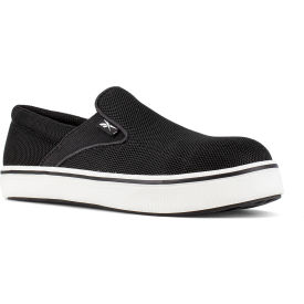 Comfortie Casual Work Shoes, Steel Toe, Size 8.5M, Black/White