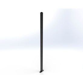 Welded Wire Security Partition Line Post, 8'H, Black