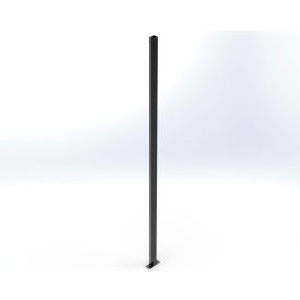 Welded Wire Security Partition Line Post, 10'H, Black
