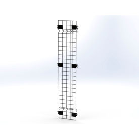Welded Wire Security Partition Panel, 1'W x 4'H, Black