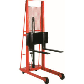 Economy Hydraulic Fork Stacker, 1000 lb. Capacity, 76"H Lift