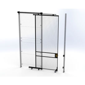 Welded Wire Security Partition Tunnel Slide Door, 4'W x 10'H, Black