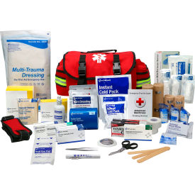 Basic First Aid Responder Bag, Up to 24 Persons, Red