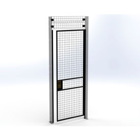 Welded Wire Security Partition Swing Door, 3'W x 8'H, Black