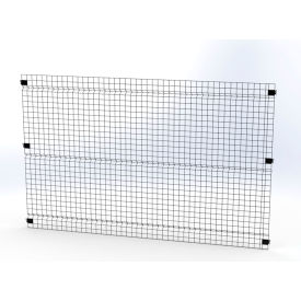 Welded Wire Security Partition Panel, 8 feet wide by 5 feet high, Black