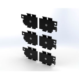Welded Wire Security Partition Bolt-On Clips Kit, Black
