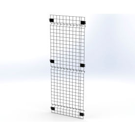 Welded Wire Security Partition Panel, 2'W x 5'H, Black