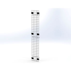Welded Wire Security Partition Panel, 1'W x 5'H, Black