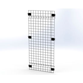 Welded Wire Security Partition Panel, 2'W x 4'H, Black
