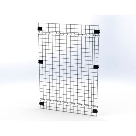 Welded Wire Security Partition Panel, 3'W x 4'H, Black