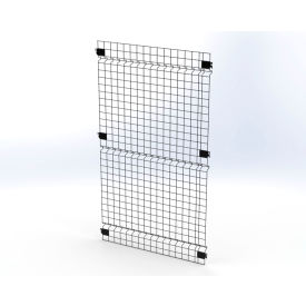 Welded Wire Security Partition Panel, 3'W x 5'H, Black