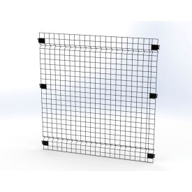 Welded Wire Security Partition Panel, 4'W x 4'H, Black
