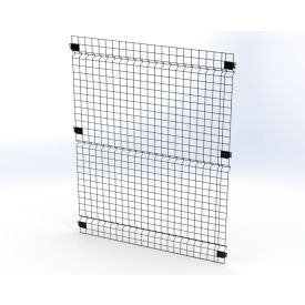 Welded Wire Security Partition Panel, 4'W x 5'H, Black