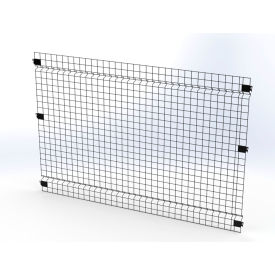 Welded Wire Security Partition Panel, 5'W x 4'H, Black