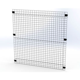 Welded Wire Security Partition Panel, 5'W x 5'H, Black