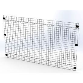 Welded Wire Security Partition Panel, 7'W x 4'H, Black
