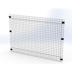 Welded Wire Security Partition Panel, 6'W x 4'H, Black