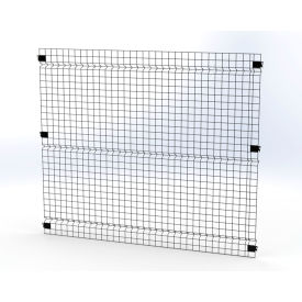 Welded Wire Security Partition Panel, 6'W x 5'H, Black