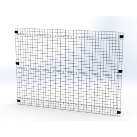 Welded Wire Security Partition Panel, 7'W x 5'H, Black