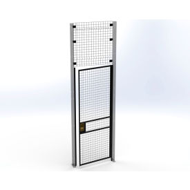 Welded Wire Security Partition Swing Door, 3'W x 10'H, Black