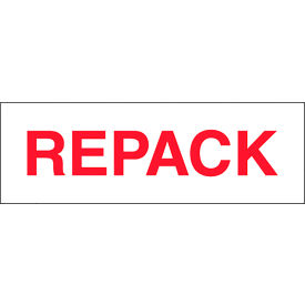 Carton Sealing Tape, Repack, 2" x 110 yds., Red/White