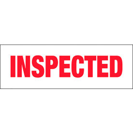 Carton Sealing Tape, Inspected, 3" x 110 yds., Red/White