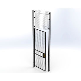 Welded Wire Security Partition Swing Door, 3'W x 10'H, Black