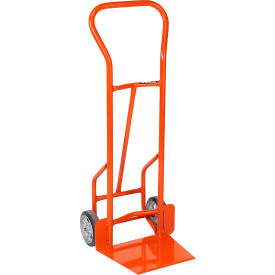 Steel Hand Truck w/ Curved Continuous Handle, Mold-On Rubber Wheels, 900 lb. Capacity