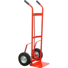 Steel Hand Truck with Double Handle, Semi Pneumatic Wheels, 700 lb. Capacity