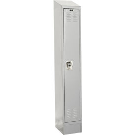 Ready-Built II 1-Tier 1 Door Locker, 12"W x 12"D x 82"H, Light Gray, Assembled