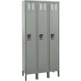 1-Tier 3 Door Premium Locker, 54"W x 24"D x 78"H, Dark Gray, Unassembled