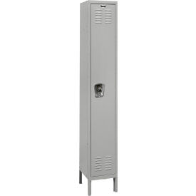 Ready-Built 1-Tier 1 Door Locker, 12"W x 18"D x 78"H, Light Gray, Assembled