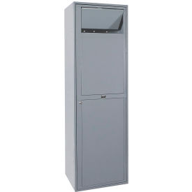1-Tier 1 Door Uniform Exchange Locker, 26"W x 21"D x 84"H, Dark Gray, Assembled
