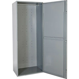 1-Tier 1 Door Uniform Exchange Locker, 32-9/16"W x 21"D x 84"H, Dark Gray, Assembled