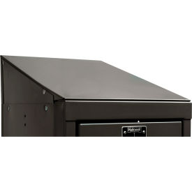 Individual Slope Top For Locker, 12"W x 18"D x 6"H, Black